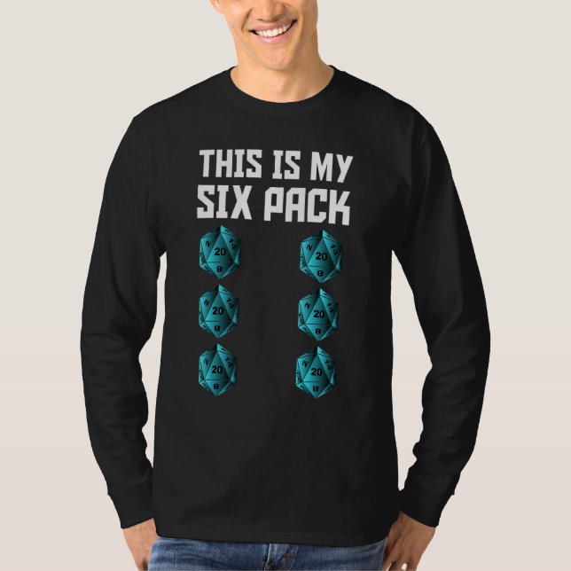 Camiseta Gracioso Revisa Mis Seis Dados De Paquete Para Dra (Anverso)