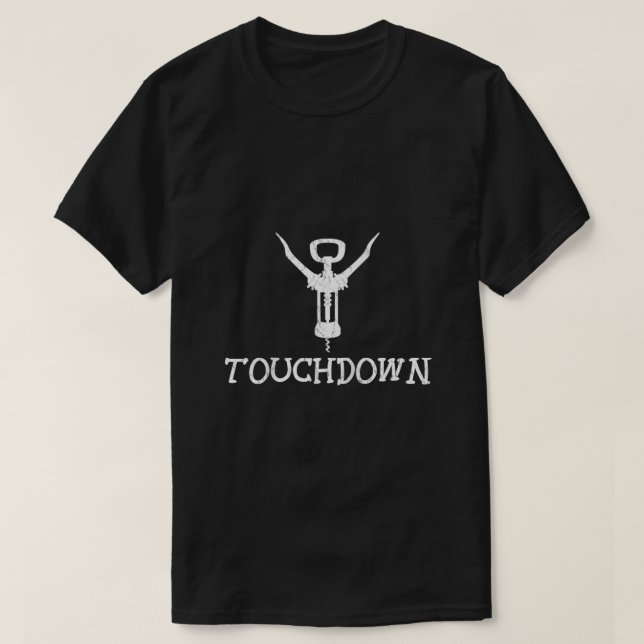 Camiseta Gracioso revuelo de fútbol a botella de vino inaug (Diseño del anverso)