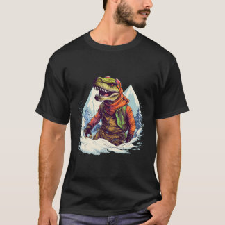 Camiseta Gracioso Rex En Nieve Para Deportes De Invierno Y