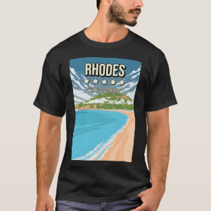 Camiseta Gracioso Rhodes Grecia Isla 5 Estrellas Revisión d