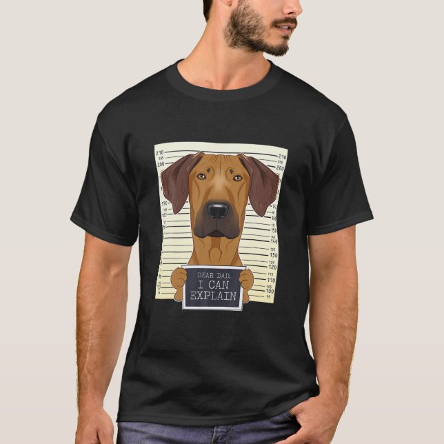 Camiseta Gracioso Rhodesian Ridgeback Dad I Ridgebac Rhodes (Anverso)