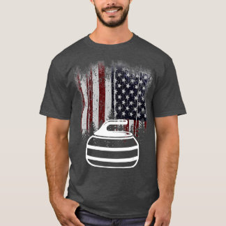 Camiseta Gracioso rizo de bandera estadounidense en Estados