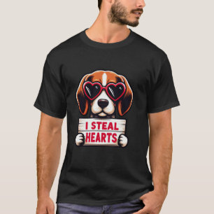 Camiseta Gracioso Robo Corazón Niños Hombres Mujeres Beagle