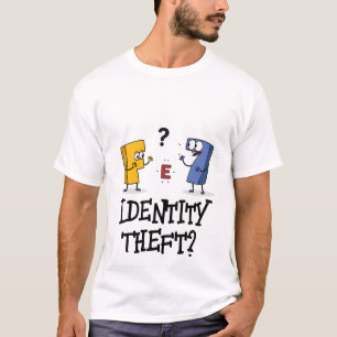 Camiseta Gracioso robo de identidad albhabet personalizado