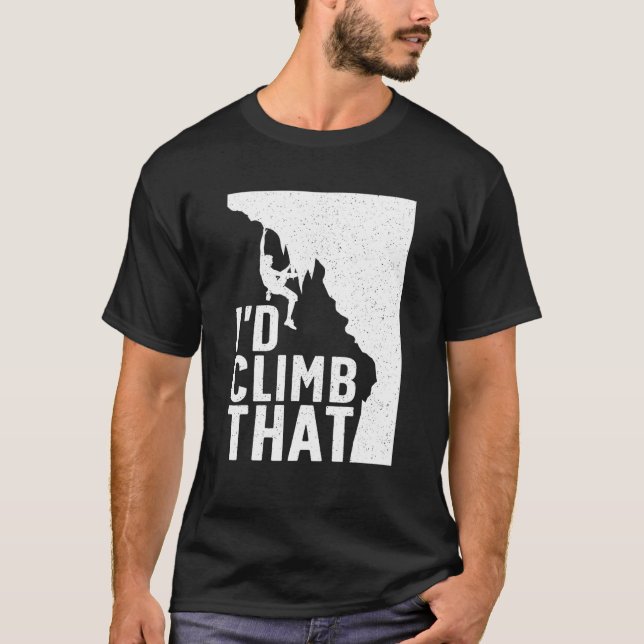 Camiseta Gracioso Rock Escalante Arte Para Hombres Alpinism (Anverso)