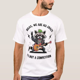 Camiseta Gracioso Rocking Racoon