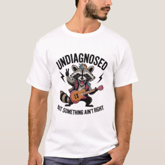 Camiseta Gracioso Rocking Racoon