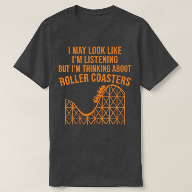 Camiseta Gracioso Roller Coaster Gift Cute diversion Park L (Diseño del anverso)