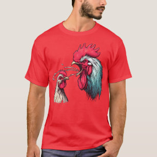 Camiseta Gracioso Rooster Hen Humor Art