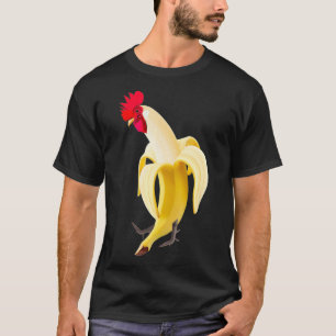 Camiseta Gracioso Rooster Pollo De Cockerel En Banana