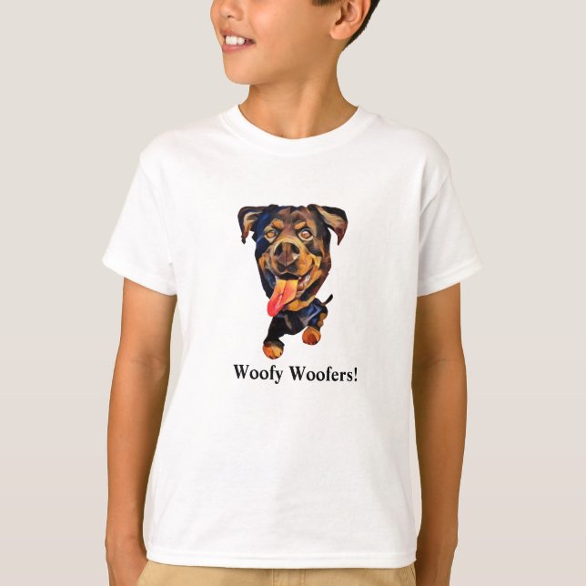 Camiseta Gracioso Rottweiler Dog Boys T-Shirt (Anverso)