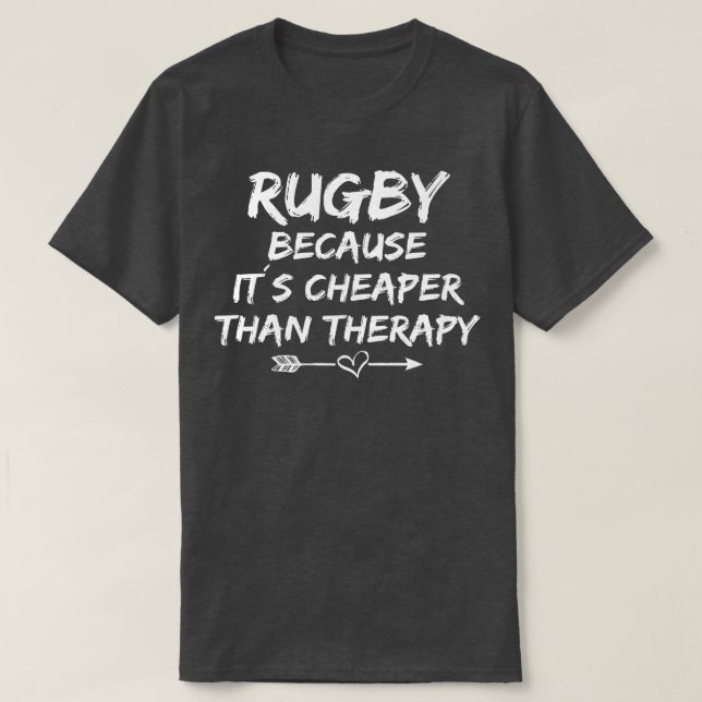Camiseta Gracioso rugby diciendo terapia rugby entrenador r (Diseño del anverso)