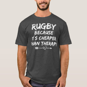 Camiseta Gracioso rugby diciendo terapia rugby entrenador r