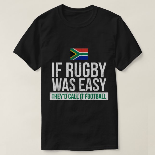 Camiseta Gracioso Rugby Sudafricano - Rugby (Diseño del anverso)