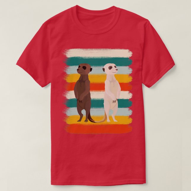 Camiseta Gracioso Safari Animal Africano Meerkat (Diseño del anverso)