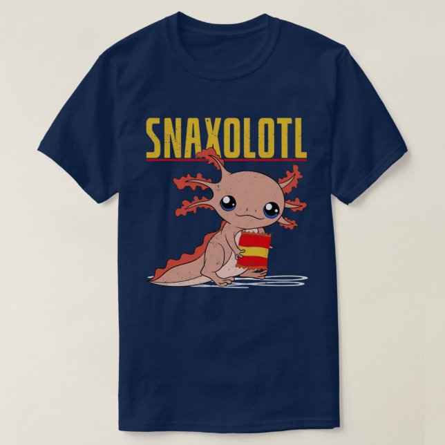 Camiseta Gracioso salamandra mexicano Axolotl Lover Snackin (Diseño del anverso)