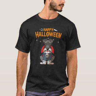 Camiseta Gracioso salón de perros de vampiros Schnauzer en 