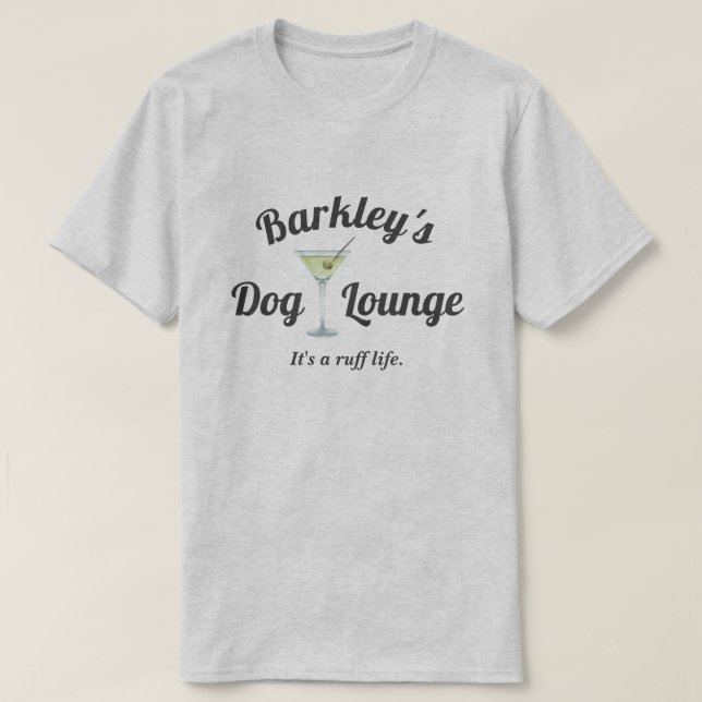 Camiseta Gracioso salón de perros personalizado (Diseño del anverso)