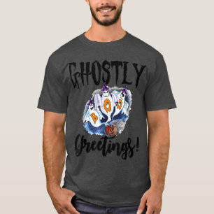 Camiseta Gracioso saludo fantasma Boo Spooky Noche Hallowee
