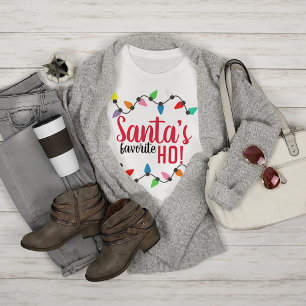 Camiseta Gracioso Santa Claus Helper Xmas String Lights