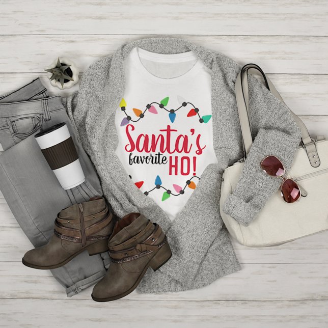 Camiseta Gracioso Santa Claus Helper Xmas String Lights (Subido por el creador)