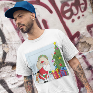 Camiseta Gracioso Santa Claus Mens T-Shirt