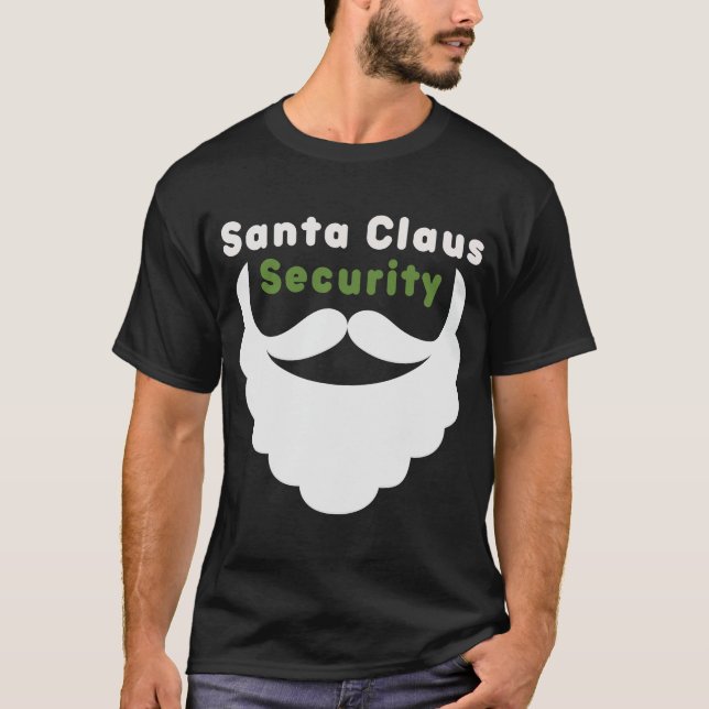 Camiseta Gracioso Santa Claus Navidades de seguridad Lazy C (Anverso)