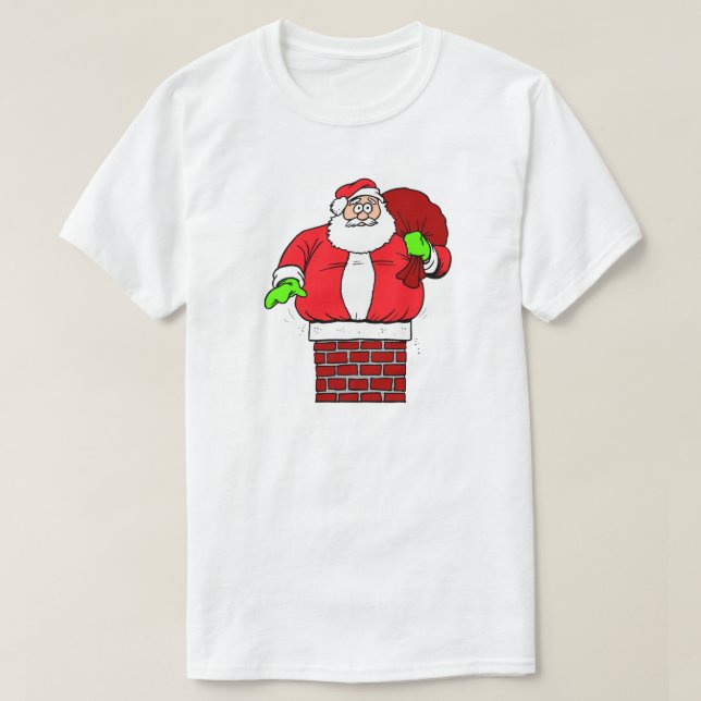 Camiseta Gracioso Santa Claus Peso Chiste Humor navideño na (Diseño del anverso)