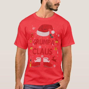 Camiseta Gracioso Santa Costume Grumpa Claus Xmas Pajama Te