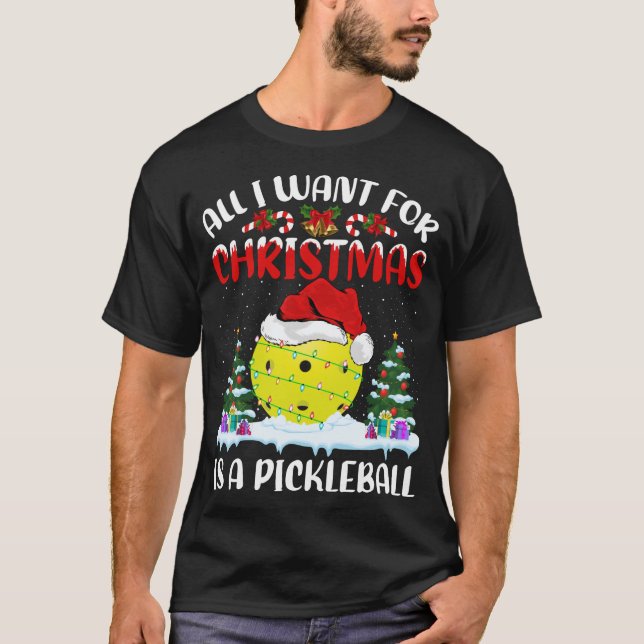 Camiseta Gracioso Santa Hat Todo Lo Que Quiero De Los Navid (Anverso)