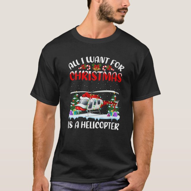 Camiseta Gracioso Santa Hat Todo Lo Que Quiero De Los Navid (Anverso)
