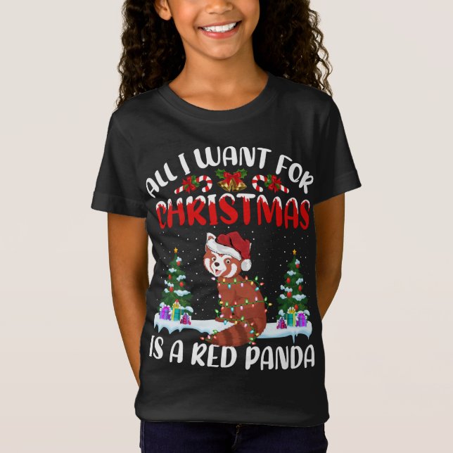 Camiseta Gracioso Santa Hat Todo Lo Que Quiero De Los Navid (Anverso)