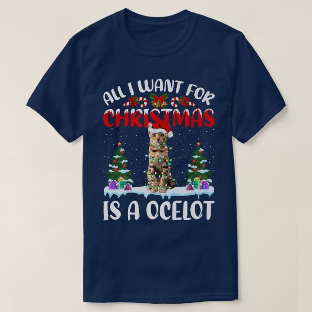 Camiseta Gracioso Santa Hat Todo Lo Que Quiero De Los Navid (Diseño del anverso)