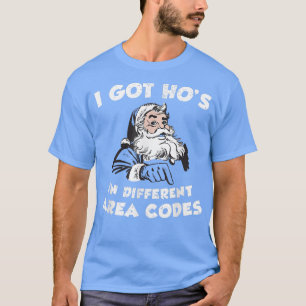Camiseta Gracioso Santa I tiene Ho en diferentes códigos de