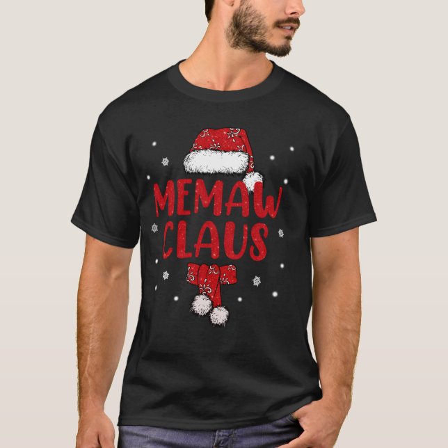 Camiseta Gracioso Santa Memaw Claus Navidades Regalos Famil (Anverso)