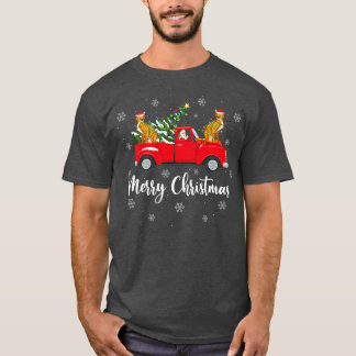 Camiseta Gracioso Santa Riding Camión de árbol de Navidad C