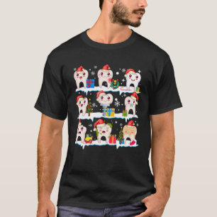 Camiseta Gracioso Santa Teeth Fiesta Dentista Higienista Cr