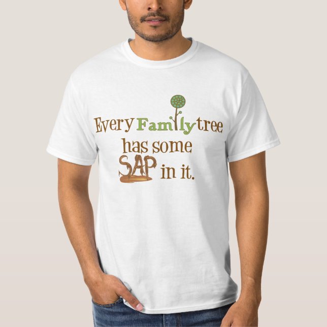 Camiseta Gracioso Sap De Árbol Familiar (Anverso)