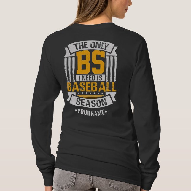 Camiseta Gracioso sarcasmo de béisbol (Reverso)