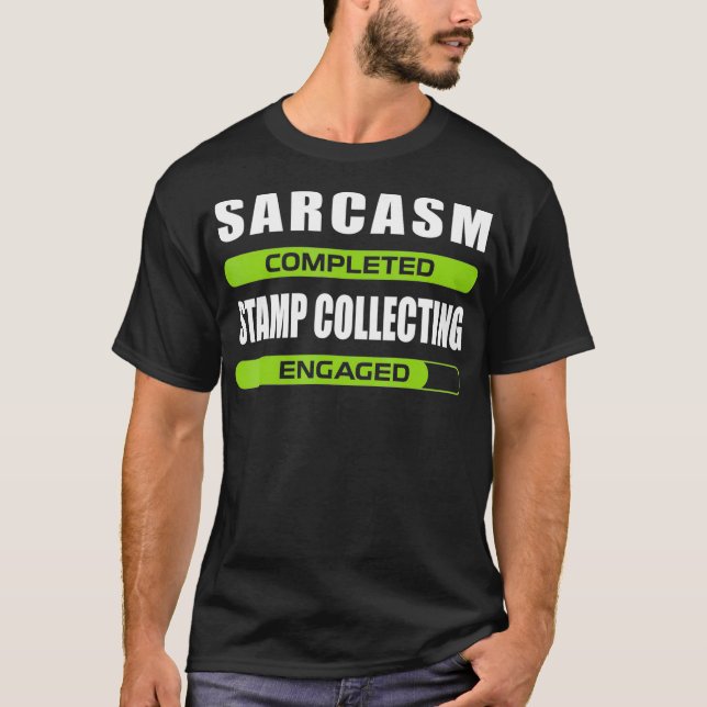 Camiseta Gracioso Sarcasmo Y Recogida De Sellos Para Collar (Anverso)
