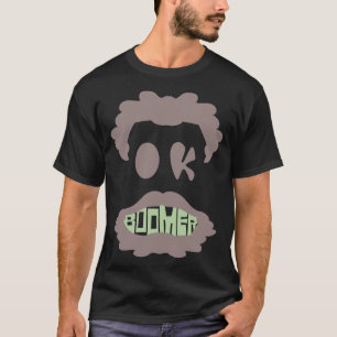 Camiseta Gracioso Sarcástico Ok Boomer Con Cabeza Hipster C