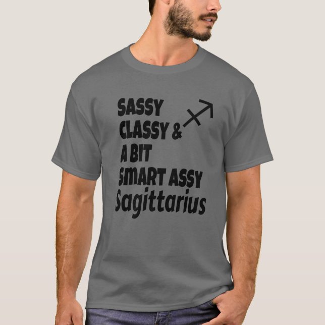 Camiseta Gracioso Sassy Clásico Y Un Poco Inteligente Assy  (Anverso)