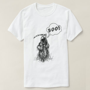 Camiseta Gracioso Scary Spooky Grim Reaper con Synthe Boo