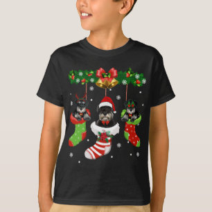 Camiseta Gracioso Schnauzer Árbol de Navidad zafa a Perro X