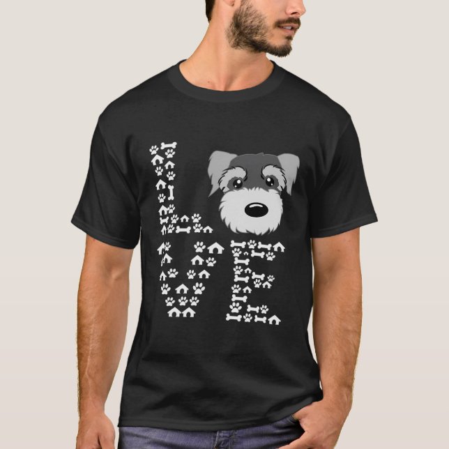 Camiseta Gracioso Schnauzer Hoodie Miniatura Schnauz (Anverso)