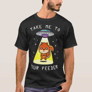 Camiseta Gracioso secuestro de Alien Cute Squirrel Lover Re