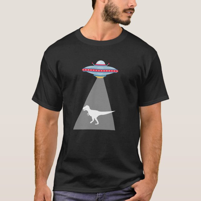 Camiseta Gracioso secuestro de dinosaurios OVNI (Anverso)