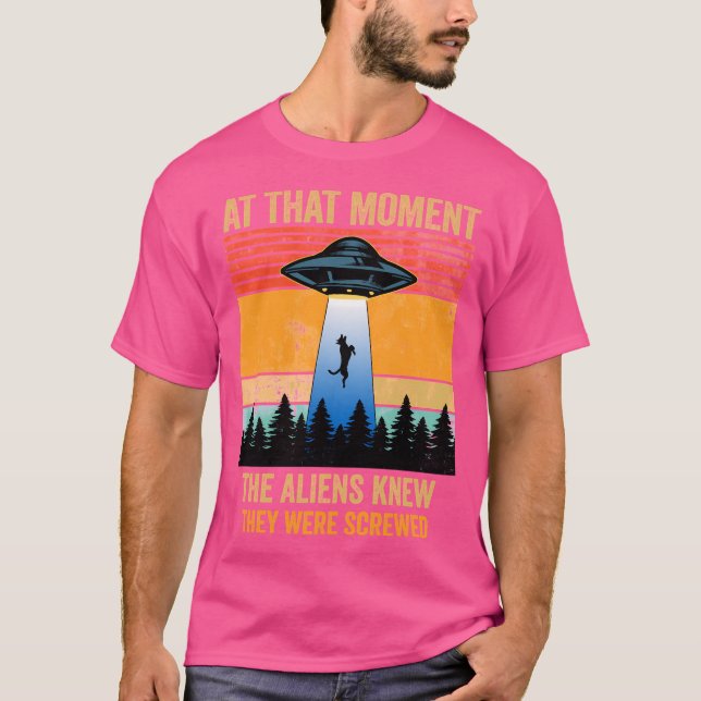Camiseta Gracioso secuestro de perros extranjeros Ufo - Mal (Anverso)