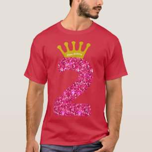 Camiseta Gracioso segundo Fiesta número 2 años Chicas segun