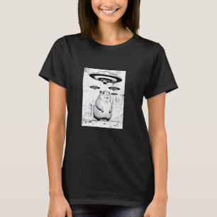 Camiseta Gracioso Selfie de Capibara con OVNI raros